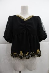 axes femme POETIQUE / Disneyアラジンブラウス M ブラック I-25-04-04-003-AX-BL-HD-ZI