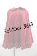 mille fille closet by LODISPOTTO / Fairyリュバンポンチョコート  M レッド I-25-04-04-040-LO-CO-HD-ZT-C045