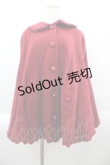 mille fille closet by LODISPOTTO / Fairyリュバンポンチョコート  M レッド I-25-04-04-040-LO-CO-HD-ZT-C045