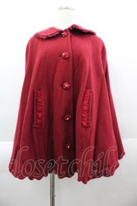 mille fille closet by LODISPOTTO / Fairyリュバンポンチョコート  M レッド I-25-04-04-040-LO-CO-HD-C045