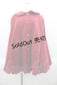 mille fille closet by LODISPOTTO / Fairyリュバンポンチョコート  M レッド I-25-04-04-040-LO-CO-HD-ZT-C045