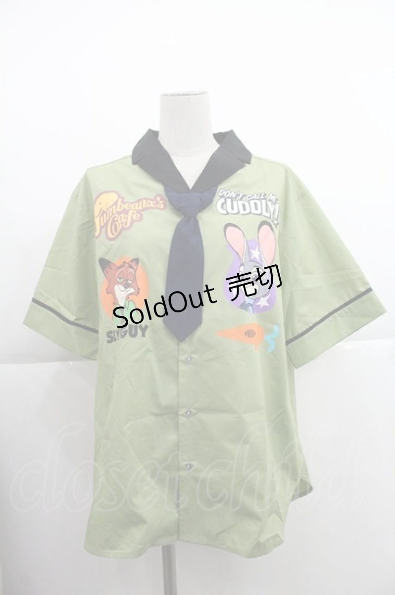 画像1: axes femme Kawaii / ズートピア/シャツブラウス M グリーン I-25-04-04-005-AX-BL-HD-ZH (1)