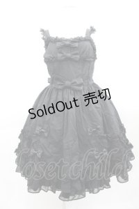 Angelic Pretty / メアリーロマンスDollジャンパースカート  黒 I-25-04-04-043-AP-OP-HD-ZI