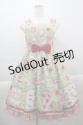Angelic Pretty / Sunny Day Brunch BearジャンパースカートSet  グリーン I-25-04-04-044-AP-OP-HD-ZI