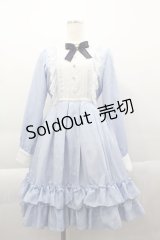 Pina sweetcollection / ローズジャガードワンピース  サックスＸ白Ｘネイビー I-25-04-07-070-LO-OP-HD-ZI