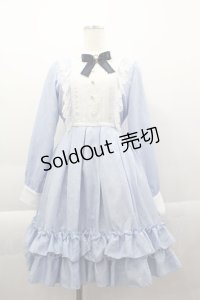 Pina sweetcollection / ローズジャガードワンピース  サックスＸ白Ｘネイビー I-25-04-07-070-LO-OP-HD-ZI