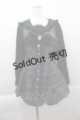 NOEMIE / キラキラレイヤード風セーラーセットアップ  黒チェック I-25-04-07-079-LO-PA-HD-ZI