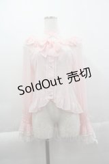 BABY,THE STARS SHINE BRIGHT / Be My Valentineシフォンレースアップブラウス  ピンク I-25-04-07-008-BA-BL-HD-ZI