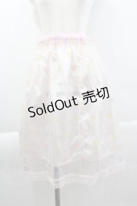 Nile Perch / スター刺繍チュールスカート  ピンク I-25-04-07-092-LO-SK-HD-ZI