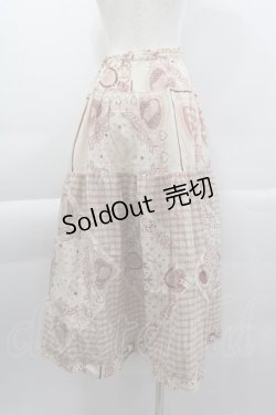 画像2: PINK HOUSE / バンダナプリントパッチワーク風スカート  ピンク I-25-04-07-098-LO-SK-HD-ZI