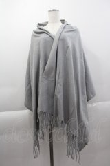 axes femme POETIQUE / 時計とうさぎの刺繍ストール  グレー I-25-04-07-106-AX-ZA-HD-ZI
