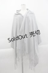 axes femme POETIQUE / 時計とうさぎの刺繍ストール  グレー I-25-04-07-106-AX-ZA-HD-ZI