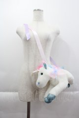 Nile Perch / BAG ユニコーンぬいぐるみショルダーバッグ  白Ｘピンク I-25-04-07-110-LO-BG-HD-ZI