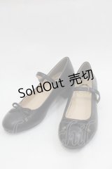 F&A / ストラップ付きリボンバレエシューズ L ブラック I-25-04-07-115-LO-SH-HD-ZI