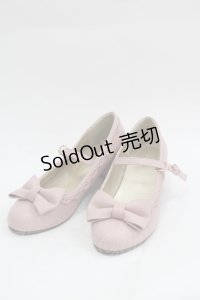 axes femme kawaii / ローヒールリボンパンプス L ピンク I-25-04-07-118-AX-SH-HD-ZI