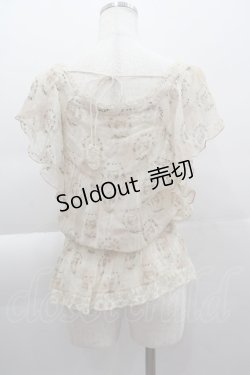 画像2: Cherir la femme / ねこ柄シルクトップス M ベージュ I-25-04-07-018-LO-TO-HD-ZI