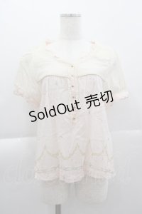 Cherir la femme / アリクイ柄トップス M ピンク I-25-04-07-019-LO-TO-HD-ZI