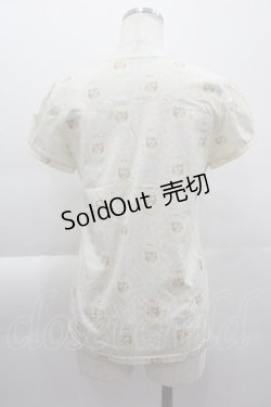 画像2: Cherir la femme / ねこ柄半袖Tシャツ M アイボリー I-25-04-07-020-LO-TS-HD-ZI