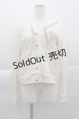 MILK / M刺繍ハートワッペンフードカーディガン  アイボリー I-25-04-07-024-ML-TO-HD-ZI