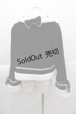 画像2: BABY,THE STARS SHINE BRIGHT / 【受注生産】ハートリボンショートコート  黒X白 I-25-04-07-027-BA-CO-HD-ZI