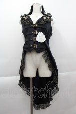 画像1: ALICE and the PIRATES / Under the Rose〜闇の使者と薔薇の刻印〜ベスト  黒 I-25-04-07-028-PA-TO-HD-ZI (1)