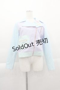 Nile Perch / ユニコーンワッペンドットカラーライダース  サックスＸラベンダー I-25-04-07-032-LO-JA-HD-ZI