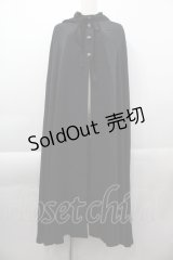 EXCENTRIQUE / フードロングケープ  黒 I-25-04-07-035-EL-JA-HD-ZI