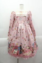 Angelic Pretty / Bonbon Bunnyワンピース  ピンク I-25-04-07-041-AP-OP-HD-ZI