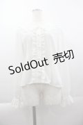 BABY,THE STARS SHINE BRIGHT / Ribbonデシンブラウス  白 I-25-04-07-005-BA-BL-HD-ZI