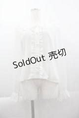 BABY,THE STARS SHINE BRIGHT / Ribbonデシンブラウス  白 I-25-04-07-005-BA-BL-HD-ZI