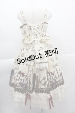 画像2: Angelic Pretty / Victorian Letterロングジャンパースカート  アイボリー I-25-04-07-048-AP-OP-HD-ZI