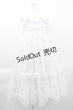 画像1: Angelic Pretty / Candy Petit Heartジャンパースカート  白 I-25-04-07-049-AP-OP-HD-ZI