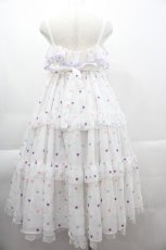 画像2: Angelic Pretty / Candy Petit Heartジャンパースカート  白 I-25-04-07-049-AP-OP-HD-ZI (2)