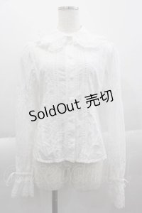 BABY,THE STARS SHINE BRIGHT / 後ろピンタックブラウス  白 I-25-04-10-001-BA-BL-HD-ZI