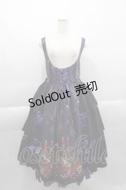 画像1: metamorphose / 【プラスサイズ】Rosy Gem〜魅惑のりんご〜フロントあきジャンパースカート 2 紫系 I-25-04-10-047-ME-OP-HD-ZI