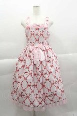 画像1: metamorphose / Dressy Ribbonジャンパースカート  ピンク I-25-04-10-050-ME-OP-HD-ZI (1)
