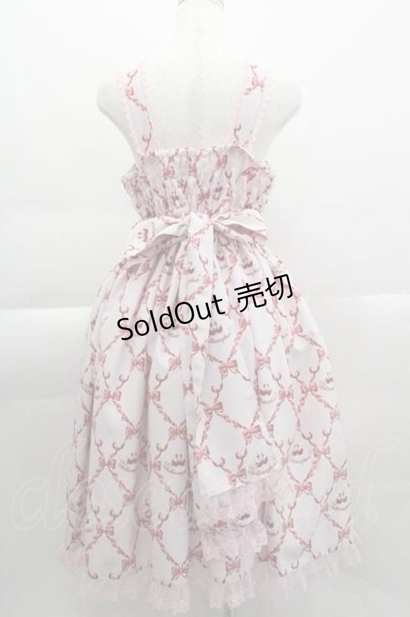 画像2: metamorphose / Dressy Ribbonジャンパースカート  ピンク I-25-04-10-050-ME-OP-HD-ZI (2)