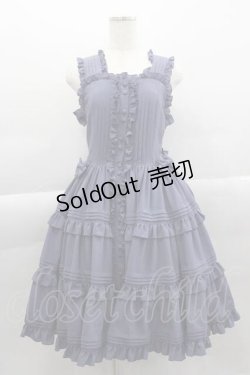画像1: metamorphose / ピンタックティアードジャンパースカート 1 ブルー I-25-04-10-051-ME-OP-HD-ZI
