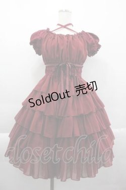 画像1: Pina sweetcollection / シフォンフリルワンピース  赤 I-25-04-10-055-LO-OP-HD-ZI