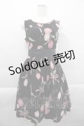 mille fille closet by LODISPOTTO / ビッグチューリップワンピース  黒 I-25-04-10-058-LO-OP-HD-ZI