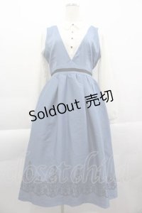 axes femme POETIQUE / トランプ刺繍レイヤードワンピース  ラベンダー I-25-04-10-059-AX-OP-HD-ZI