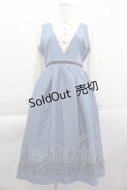 画像1: axes femme POETIQUE / トランプ刺繍レイヤードワンピース  ラベンダー I-25-04-10-059-AX-OP-HD-ZI