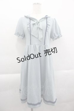 画像1: axes femme POETIQUE / セーラー襟カットチュニック  サックス I-25-04-10-061-AX-OP-HD-ZI