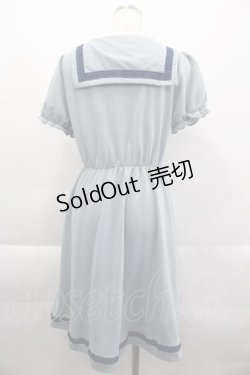 画像2: axes femme POETIQUE / セーラー襟カットチュニック  サックス I-25-04-10-061-AX-OP-HD-ZI