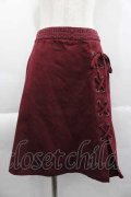 axes femme POETIQUE / レースアップデザインスカート  エンジ I-25-04-10-080-AX-SK-HD-ZI