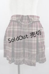 axes femme / ローズパールチェックショートパンツ  赤チェック I-25-04-10-085-AX-PA-HD-ZI