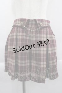 axes femme / ローズパールチェックショートパンツ  赤チェック I-25-04-10-085-AX-PA-HD-ZI