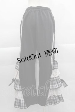 画像2: Jamieエーエヌケー / リボンパッチワークパンツ  黒Ｘ白 I-25-04-10-086-LO-PA-HD-ZI