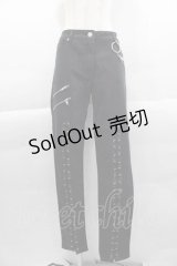 KILLSTAR / レースアップ&ZIPパンツ L ブラック I-25-04-10-089-PU-PA-HD-ZI