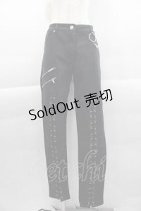 KILLSTAR / レースアップ&ZIPパンツ L ブラック I-25-04-10-089-PU-PA-HD-ZI
